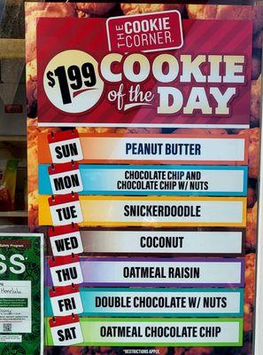 Looks like The Cookie Corner has a "Cookie of the Day" DEALAGES!