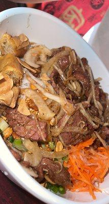 Marinated beef vermicelli bowl