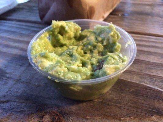 Small guacamole for $5 and the amount of chips..