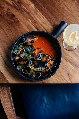 Steamed Mussels