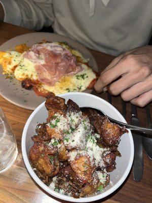 Chicken Parmigiana alla Nostro** with roasted Olive Oil & Rosemary Crispy Potatoes*