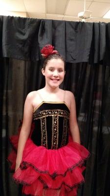 Briannah backstage during The Nutcracker