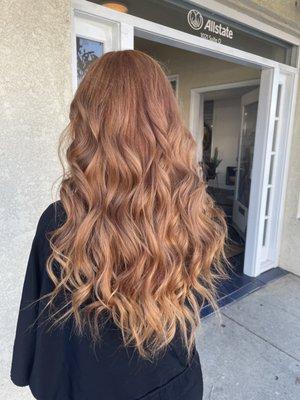 Color transformation. Copper hair