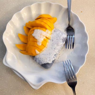 Mango sticky rice.