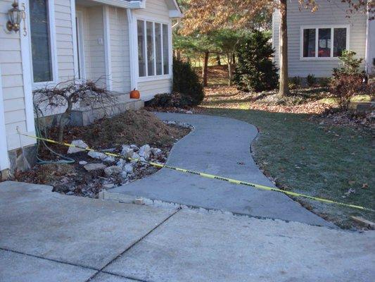 Process of  Stone Walkway