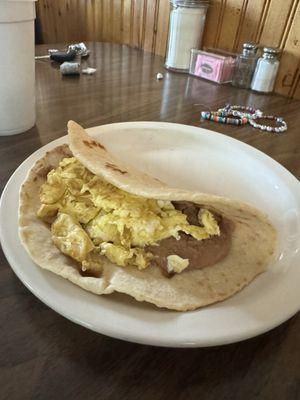 Bean & Egg Taco