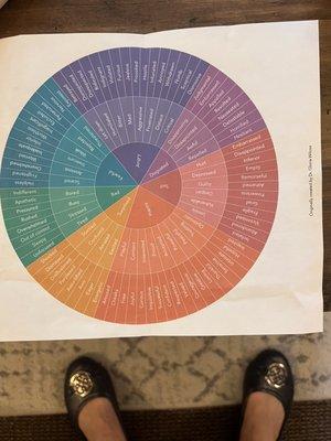 This feeling wheel is very thorough!  Great guide to do reconnaissance into unknown territory!