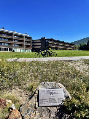 Parked our eBikes across the way.