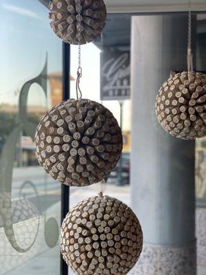 The amazing handmade cork balls!