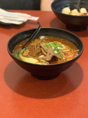 Spicy beef noodle soup