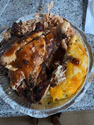 Jerk Chicken Meal w/ mac n cheese