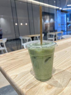 Iced matcha latte