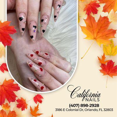 Unleash your imagination at our salon and let your fingertips tell a story of autumn wonder.