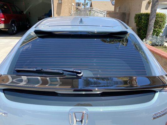 20% XPEL XR Prime. Sunshade is on windshield