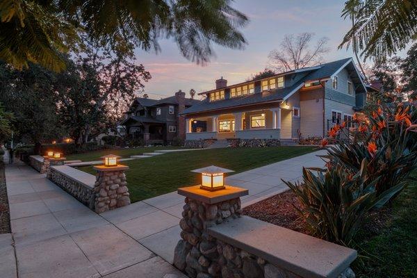 Historic Craftsman Residence, Hardscape and Landscape