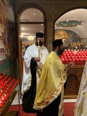 Procession of the relics of st Nectarios