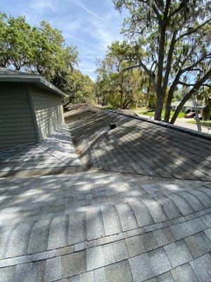 Debris removal from rooftop