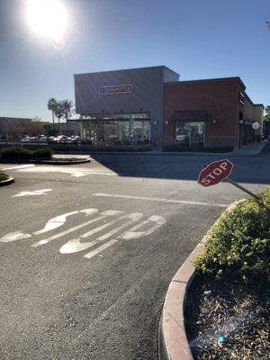 Someone must've been rushing or drunk . Stop sign is down!