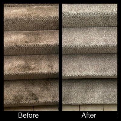 Carpet cleaning of our stairs