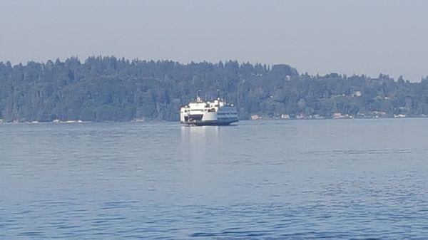 Incoming ferry waiting for us (MV Kitsap) to depart from the dock. All out of sorts since Thursday's ferry mishap (7/30/22)