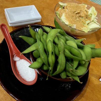 Edamame, Side salad