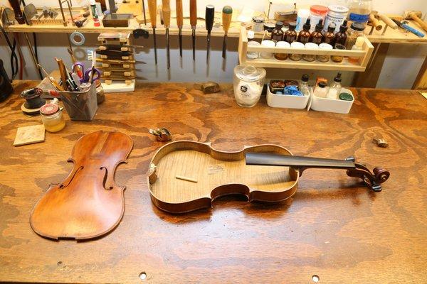 Violin Repair in Progress