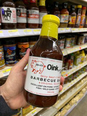 Great selection of bbq sauce.