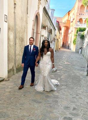 Wedding ceremony in Ravello, Italy, July 2019.