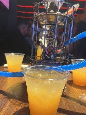 Rum punch & hookah.