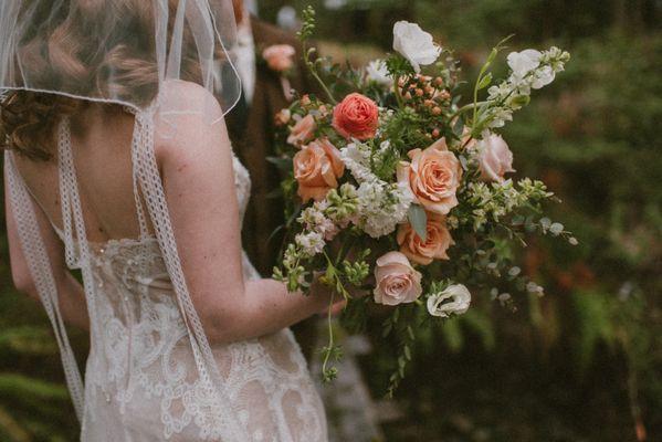 Bride with bouquet