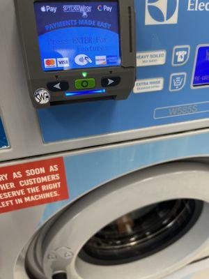 Card readers on all the washers