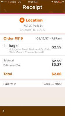 My order