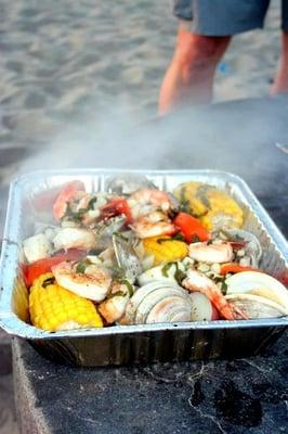 Surf-City Clambake at Huntington Beach firepits!