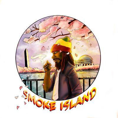 Smoke island custom stickers