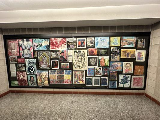 Students art work at Klapper Hall