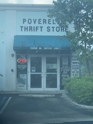 The front of the thrift store