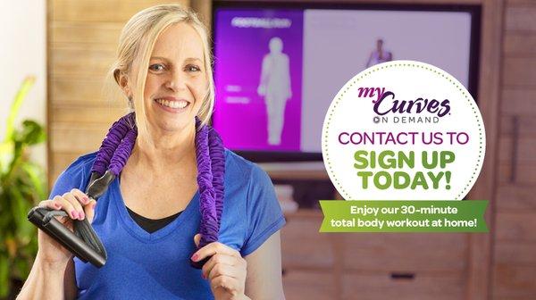 New! Curves workout from home as low as $19.99 per month!