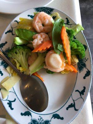 Shrimp w/ vegetables Weight Watchers edition