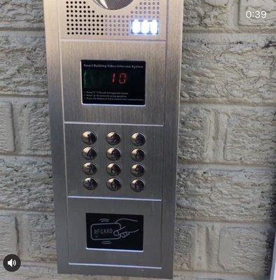 Front door intercom for video and access control