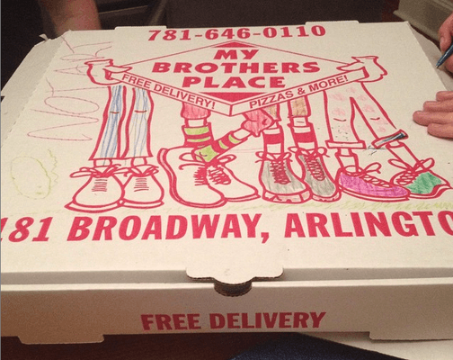 We colored on the box afterwards...