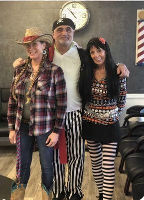 Having fun at Genes on Halloween. Come Meet any of our stylist 7 days a week.