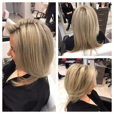 Ash blond highlights done by GEORGE