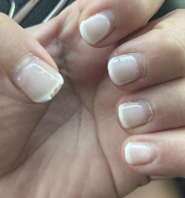 Nearly three weeks later and dip nails finally chipped.  Definitely strong work!