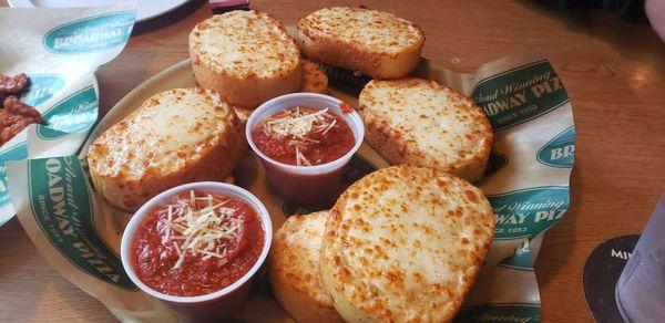 2 orders of happy hour cheese bread