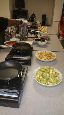 Omelet brunch station