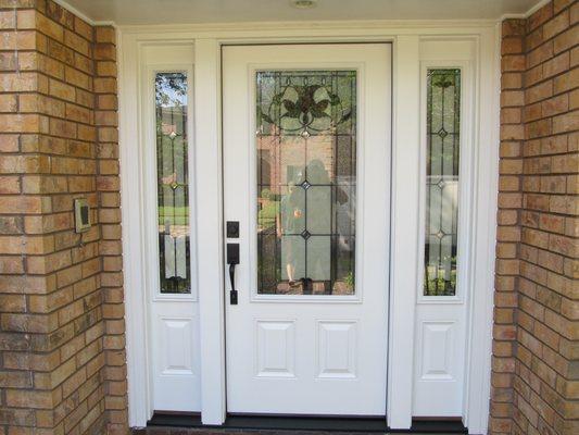 Fiberglass all composite front door with Lifetime Warranty!