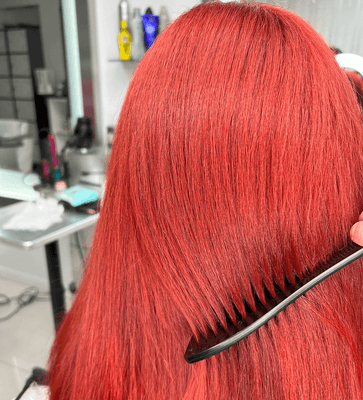 From Blonde to Bold: Fiery Balayage Makeover