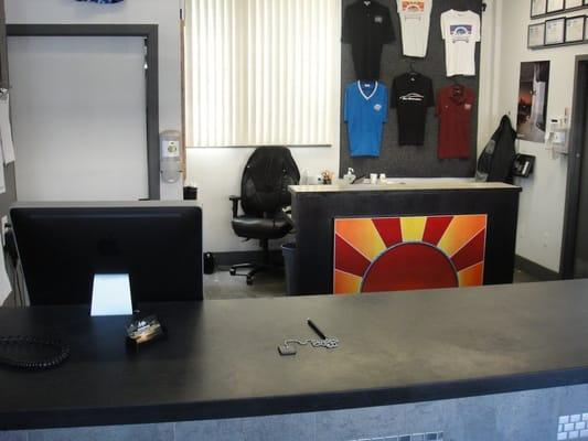 wifi waiting room, granite countertop -- so stylish!