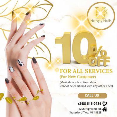 10% OFF FOR ALL SERVICES