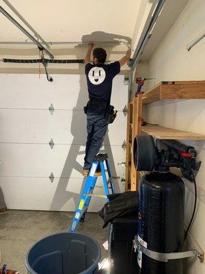 Ensuring clearance around garage door